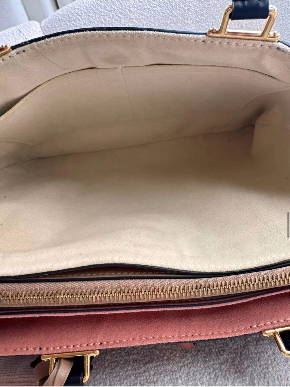 Louis Vuitton Monogram Tote with Pink Leather Tab and Gold Hardware